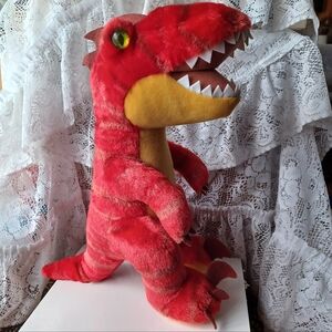 BUILD-A-BEAR WORKSHOP RED RAPTOR DINO PLUSH STUFFED 18"